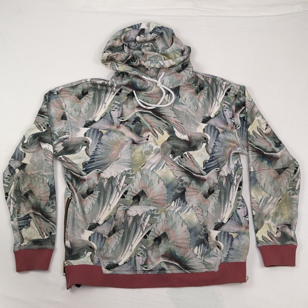 PLAYCLOTHS MENS LONG SLEEVE DOVE PULLOVER HOODIE SIZE MEDIUM